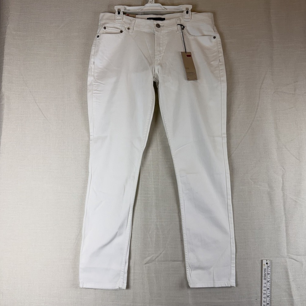 Levi's 524 Skinny Jeans Juniors 15 White Ultra Low Rise Stretch Denim Pants